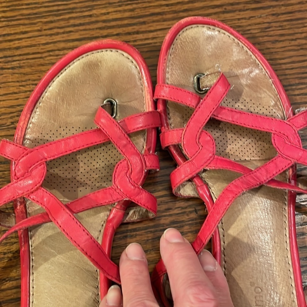 Corso Como Women’s Red Leather Sandals Size 8M - Picture 2 of 7